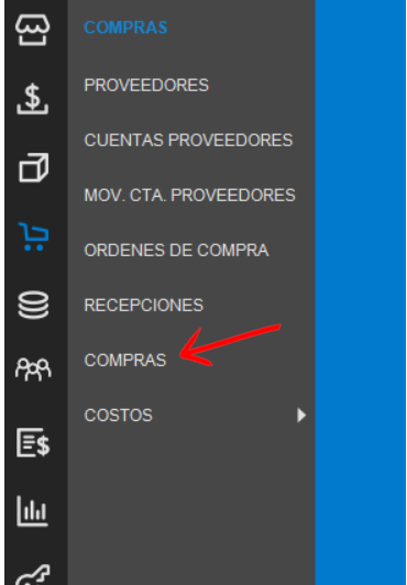 Botón de Compras seleccionado